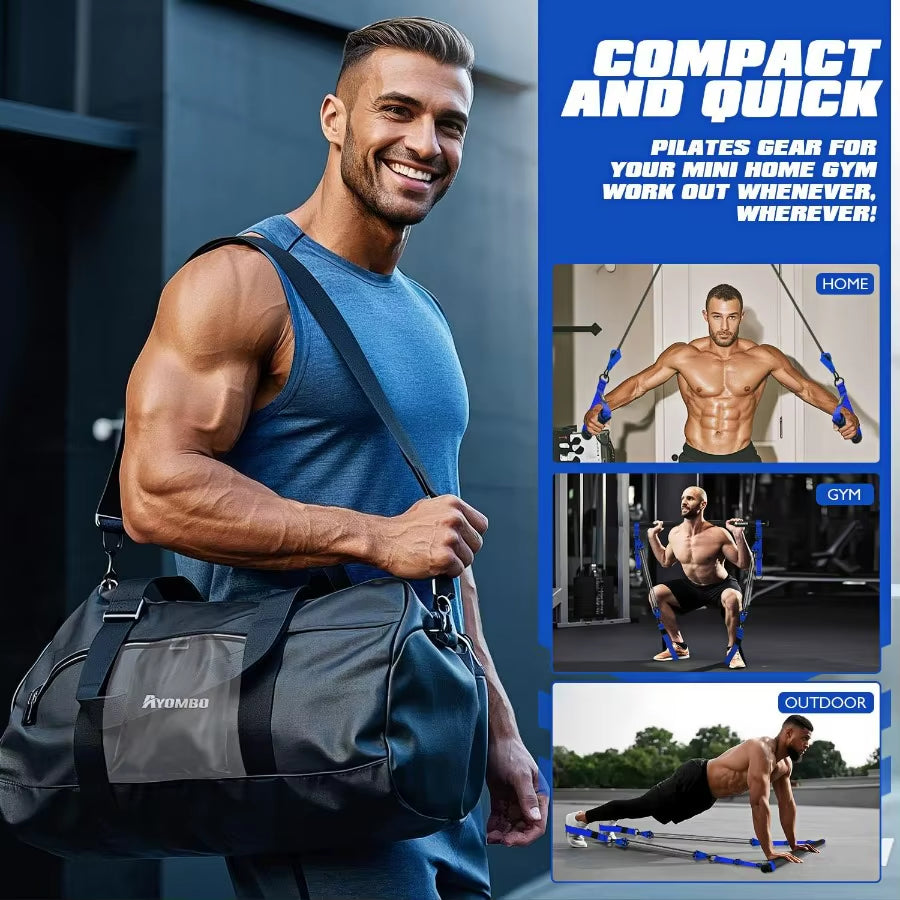 Heavy Duty Pilates Bar Kit with Resistance Bands.