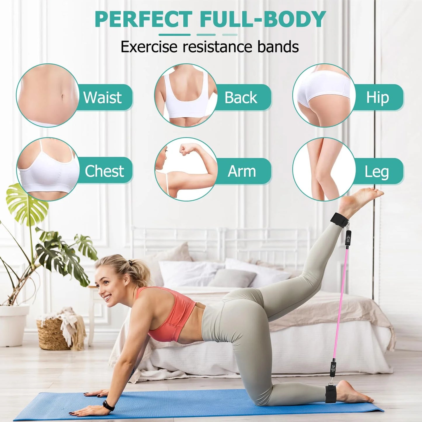 Pilates Bar Kit with Resistance Bands.
