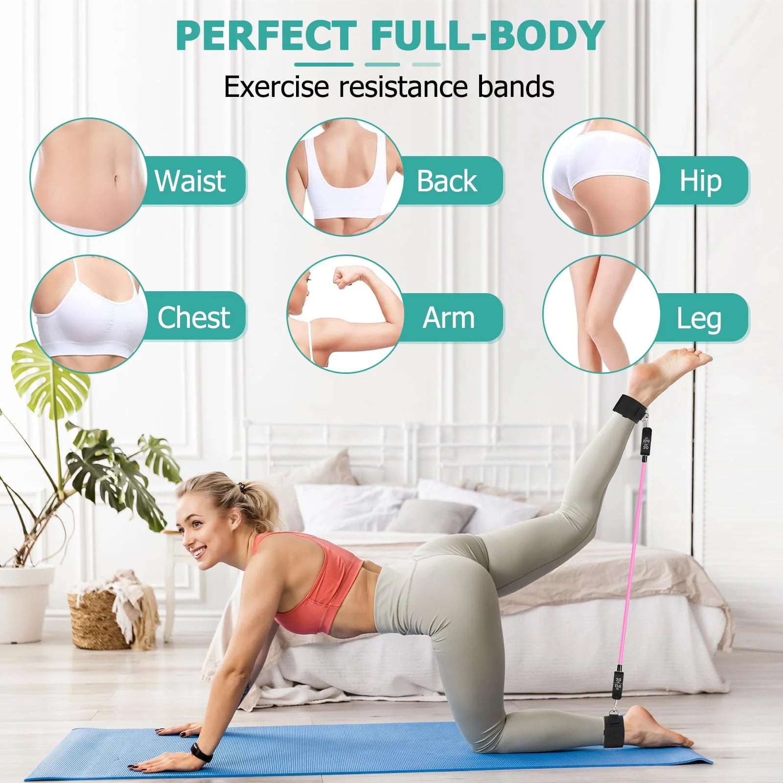 Pilates Bar Kit with Resistance Bands.