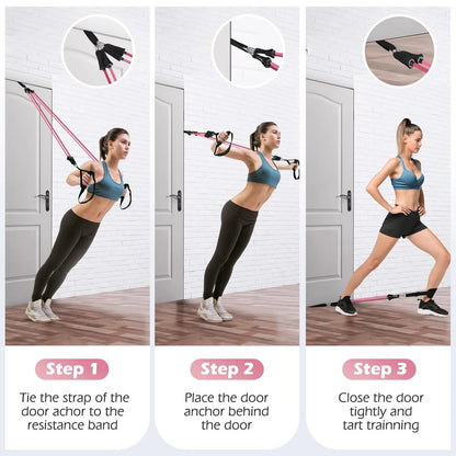 Pilates Bar Kit with Resistance Bands.