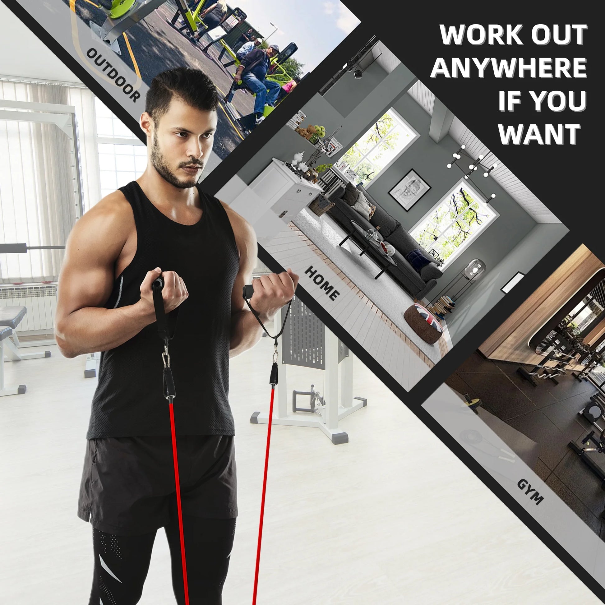 Resistance Bands Set with Handles.