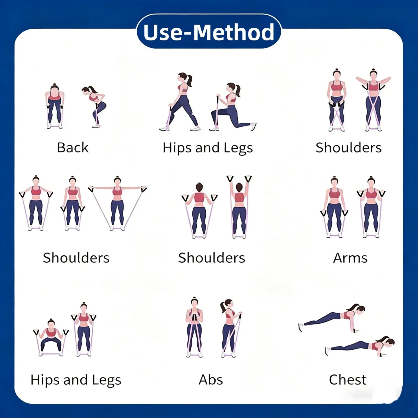 Resistance Bands Set with Handles.