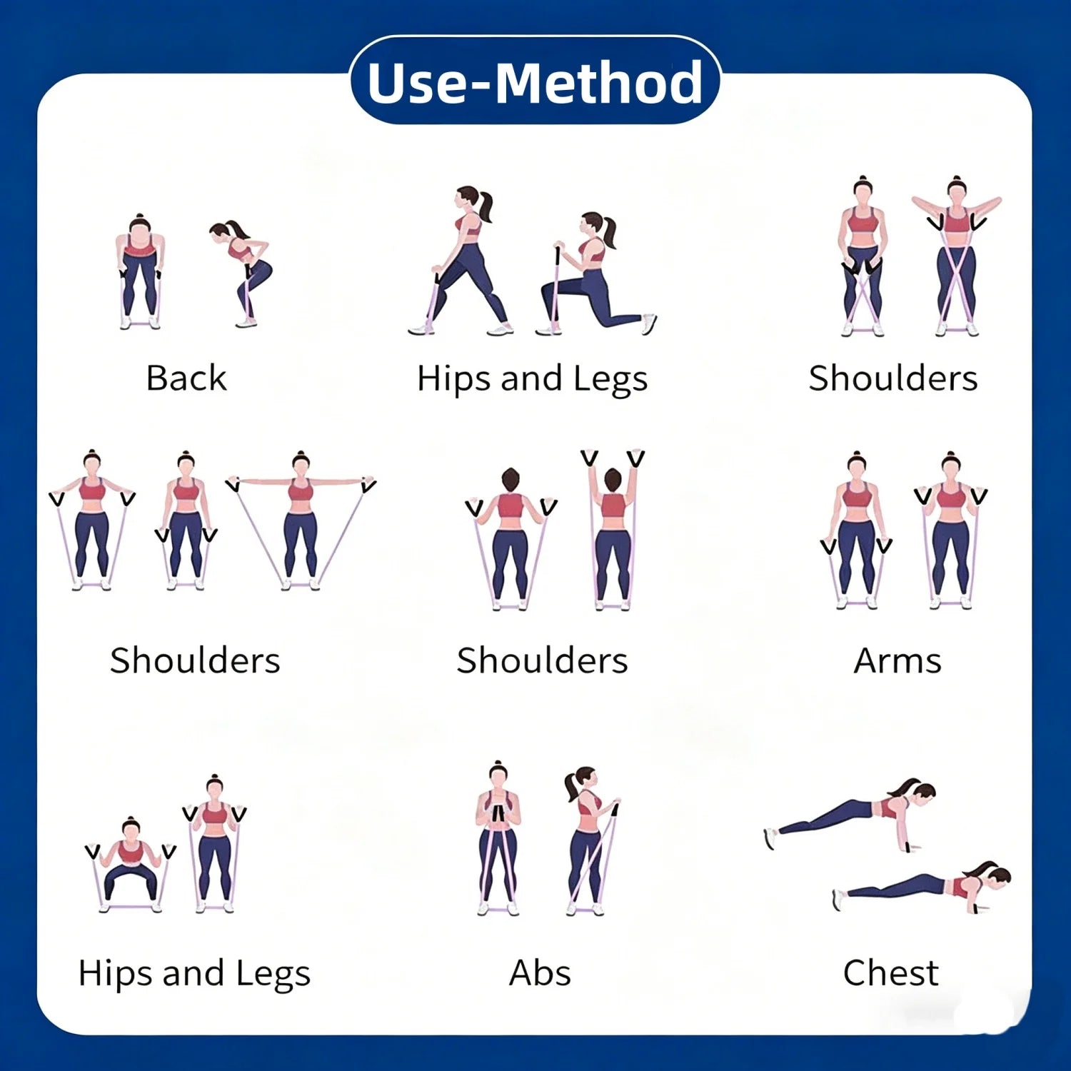 Resistance Bands Set with Handles.