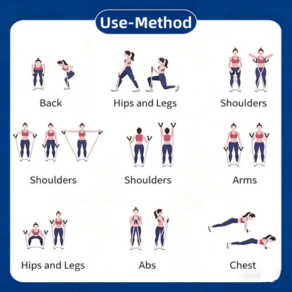 Resistance Bands Set with Handles.